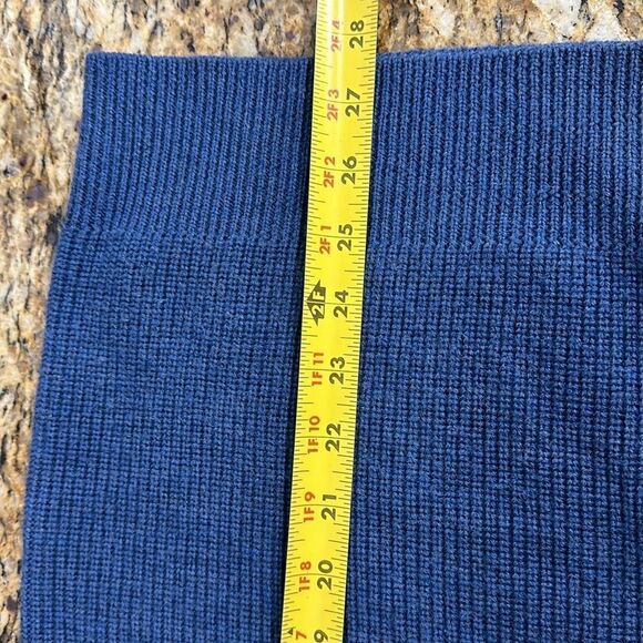 Magaschoni Man Virgin Wool Turtleneck Ribbed Knit Sweater In Blue Size S - Picture 8 of 9